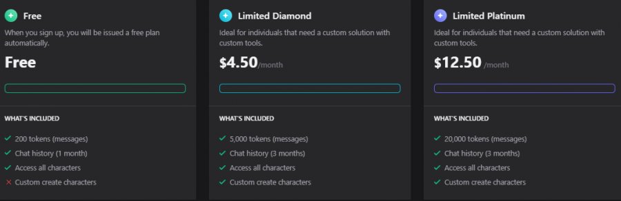 Tickles AI Pricing Screenshot