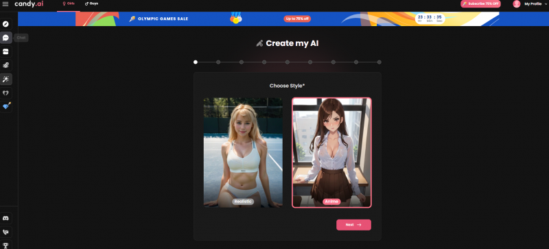 Candy.AI Create Character