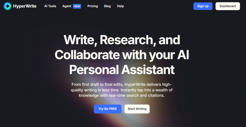 HyperWrite AI Home Page